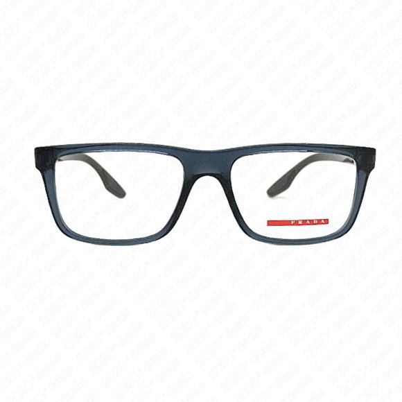 PRADA Linea Rossa Men's PS 02OV CZH1O1 53mm Blue Transparent Eyeglasses - Picture 2 of 12